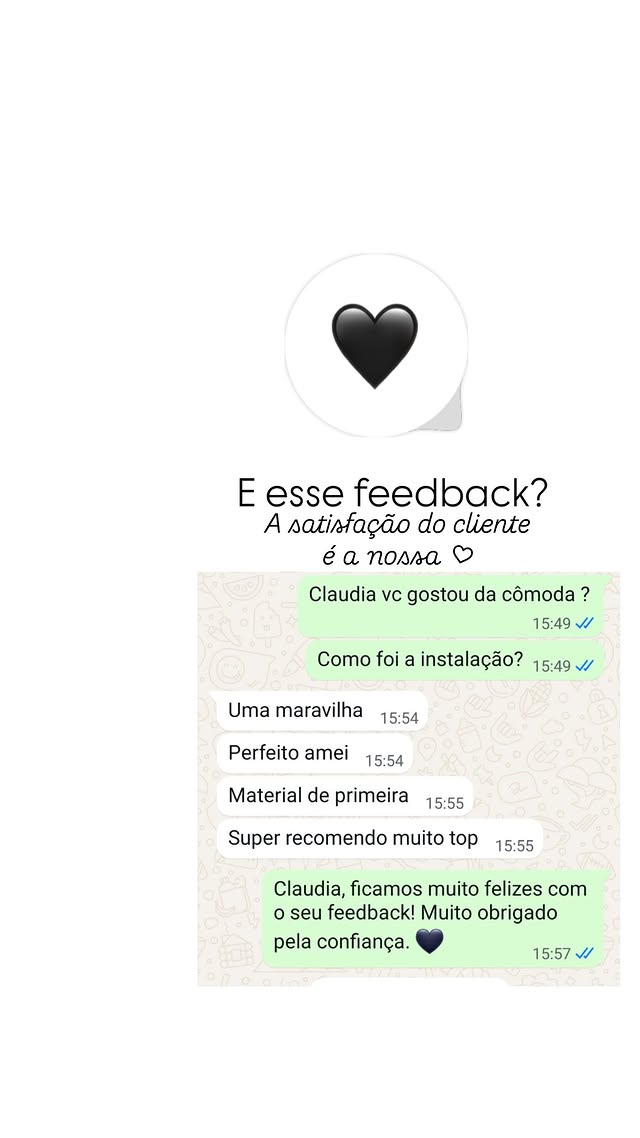 Cliente Claudia elogiando material e instalação